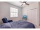 Bedroom with a full bed, ceiling fan and closet at 14131 Heritage Landing Blvd # 838, Punta Gorda, FL 33955