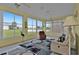 Peaceful sunroom overlooking a serene lake view at 24703 Buckingham Way, Punta Gorda, FL 33980