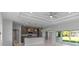 Modern kitchen with island and sliding glass doors at 9461 Attica Cir, Port Charlotte, FL 33981