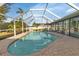 Refreshing kidney-shaped pool with screened enclosure at 286 Mark Twain Ln, Rotonda West, FL 33947