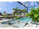 Relaxing pool with built-in seating and stunning water views at 2511 Rio Largo Ct, Punta Gorda, FL 33950