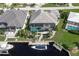 Aerial view of canal-front property with private boat dock at 2511 Rio Largo Ct, Punta Gorda, FL 33950
