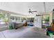 Large screened porch with storage space at 335 Kenova St, Port Charlotte, FL 33954