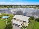 Aerial view of condo building and private carport at 26283 Nadir Rd # 201, Punta Gorda, FL 33983