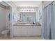 Clean bathroom with a shower and updated vanity at 1355 Hempstead Ave, North Port, FL 34286