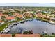 Aerial view of property and surrounding waterfront community at 2630 Tarpon Cove Dr # 212, Punta Gorda, FL 33950