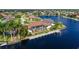Waterfront property with private dock and lush landscaping at 5000 Palermo Dr, Punta Gorda, FL 33950