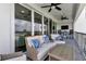 Relax on this spacious balcony with its comfortable seating and incredible views of the water at 1425 Park Beach Cir # 127, Punta Gorda, FL 33950