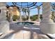 Relaxing hot tub under a gazebo with lake views at 95 Vivante Blvd # 9542, Punta Gorda, FL 33950