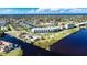 Aerial view showcasing building location and waterfront access at 1425 Park Beach Cir # 127, Punta Gorda, FL 33950