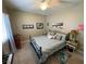 Bedroom with a king-size bed and ocean-themed decor at 4088 Felhorn St, Port Charlotte, FL 33948