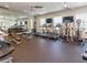 Well-equipped gym with state-of-the-art treadmills, ellipticals, weights, and mirrors for a complete workout experience at 25168 E Lenox Cir, Punta Gorda, FL 33950