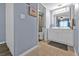 Clean bathroom with a vanity, toilet, and shower/tub combo at 150 Harborside Ave # 216, Punta Gorda, FL 33950