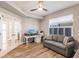 Home office with hardwood floors, built-in desk and french doors at 200 Harbor Walk Dr # 243, Punta Gorda, FL 33950