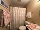 Bathroom with shower, vanity, and decorative accents at 829 Pineland Ave, Venice, FL 34285