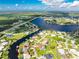 Bird's eye view showcasing home's waterfront location and canal access at 181 N Waterway Nw Dr, Port Charlotte, FL 33952