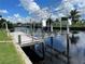 Private boat lift and dock offering convenient water access at 181 N Waterway Nw Dr, Port Charlotte, FL 33952
