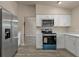 Beautiful kitchen featuring stainless appliances and white cabinets at 17341 Sabrina Cir, Port Charlotte, FL 33948