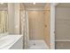 Bathroom with a shower and modern fixtures at 1530 Laurel Brook Ln, Port Charlotte, FL 33953