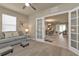 Home office with French doors opening to the dining area at 1530 Laurel Brook Ln, Port Charlotte, FL 33953