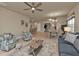 Open living room and dining area with hardwood floors at 1530 Laurel Brook Ln, Port Charlotte, FL 33953