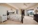 Main bedroom features a pool view and walk-in closet at 3730 Turtle Dove Blvd, Punta Gorda, FL 33950