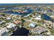 Bird's-eye view of waterfront home and lot at 3730 Turtle Dove Blvd, Punta Gorda, FL 33950