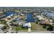 Bird's-eye view of the property and its canal-front location at 3730 Turtle Dove Blvd, Punta Gorda, FL 33950