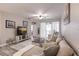Comfortable living room with large sectional sofa and TV at 17084 Acapulco Rd # 222, Punta Gorda, FL 33955