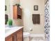 Small bathroom with single vanity and shower/tub combo at 17084 Acapulco Rd # 222, Punta Gorda, FL 33955