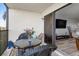 Spacious patio with outdoor furniture and access to the living room at 175 Kings Hwy # B6-526, Punta Gorda, FL 33983