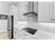 Contemporary kitchen with stainless steel appliances and white cabinetry at 630 Coronado Dr, Punta Gorda, FL 33950