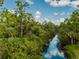 Aerial view of a tranquil waterway surrounded by lush greenery at 2502 Pinewood St, North Port, FL 34288