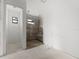 Unfinished bathroom with walk-in shower at 2502 Pinewood St, North Port, FL 34288