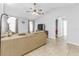 Spacious living room featuring vaulted ceilings and a comfortable sectional sofa at 2208 Barksdale St, Port Charlotte, FL 33948