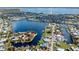 Wide aerial showcasing the property's waterfront location and neighborhood at 156 Morgan Se Ln, Port Charlotte, FL 33952