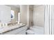 Cozy bathroom featuring a single vanity with granite countertops and a shower-tub combination at 25228 Rampart Blvd, Punta Gorda, FL 33983