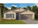 Exterior of a single-story house with a two-car garage and landscaping at 107 Santarem Cir, Punta Gorda, FL 33983