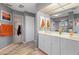 Clean bathroom with double vanity and walk-in shower at 4077 La Costa Island Ct, Punta Gorda, FL 33950