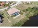 Aerial view highlighting home's location and spacious backyard at 4077 La Costa Island Ct, Punta Gorda, FL 33950