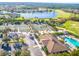 Aerial view of community amenities including tennis courts and pool at 5291 Laurel Oak Ct, North Port, FL 34287