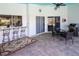 Outdoor patio with seating, a bar, and built-in grill at 509 Clearview Dr, Port Charlotte, FL 33953