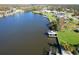 Aerial showing canal-front home with private dock at 509 Clearview Dr, Port Charlotte, FL 33953