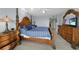 King-size bed, ample space and stylish furniture in this bedroom at 25188 Marion Ave # E301, Punta Gorda, FL 33950