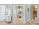 Home office with built-in shelving and plenty of natural light at 91 Mark Twain Ln, Rotonda West, FL 33947