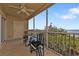 Screened lanai with outdoor seating and water views at 101 N Marion Ct # 122, Punta Gorda, FL 33950
