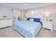 Spacious main bedroom with king-size bed, access to the pool, and plenty of light at 3173 S Cranberry Blvd, North Port, FL 34286