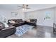 Bright living room featuring hardwood floors and neutral decor at 3173 S Cranberry Blvd, North Port, FL 34286