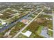 Aerial showing location of home on the canal at 13878 Allamanda Cir, Port Charlotte, FL 33981