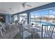 Covered patio with pool view and dining area at 2328 Bonn Ct, Punta Gorda, FL 33983